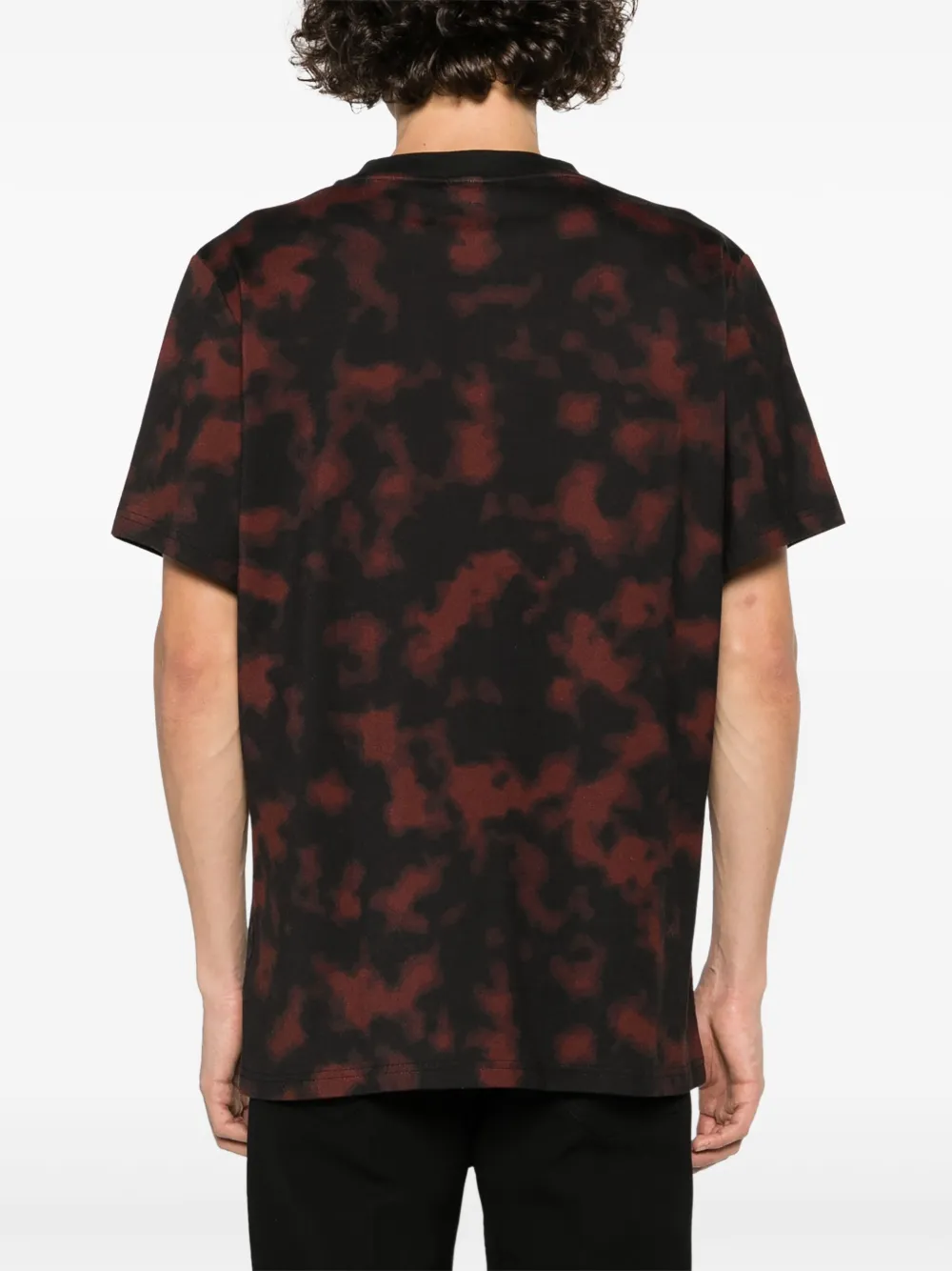 Shop Courrèges Tortoiseshell-print Cotton T-shirt In Black