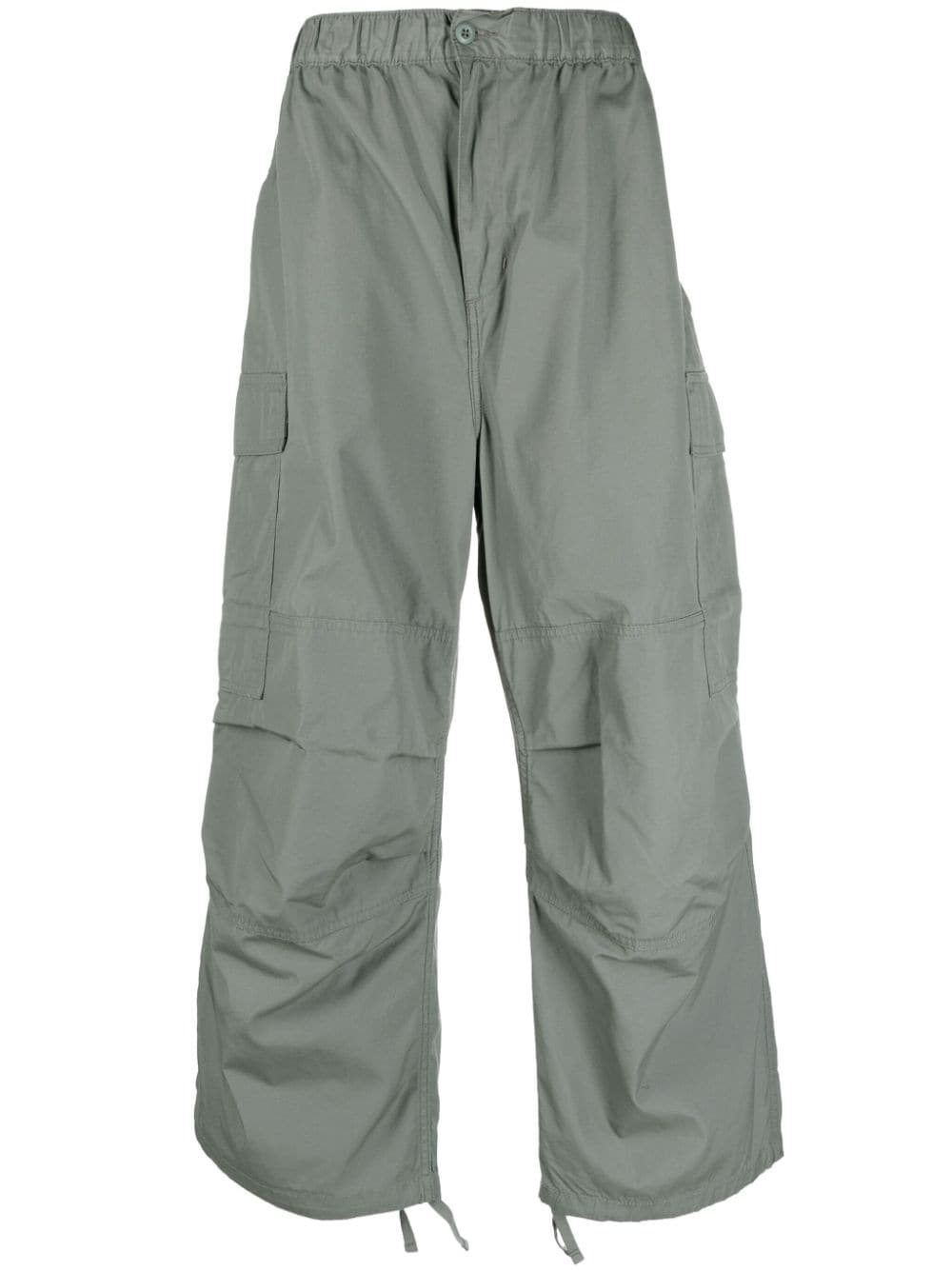 Carhartt Wide-leg Cotton Cargo Trousers In Grey