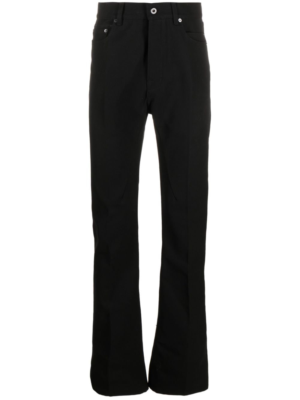 Rick Owens Mid-rise Bootcut Trousers In Schwarz
