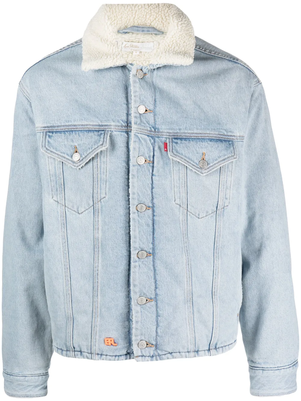 Erl X Levi's Denim Trucker Jacket - Men's - Cotton/polyester In Blue