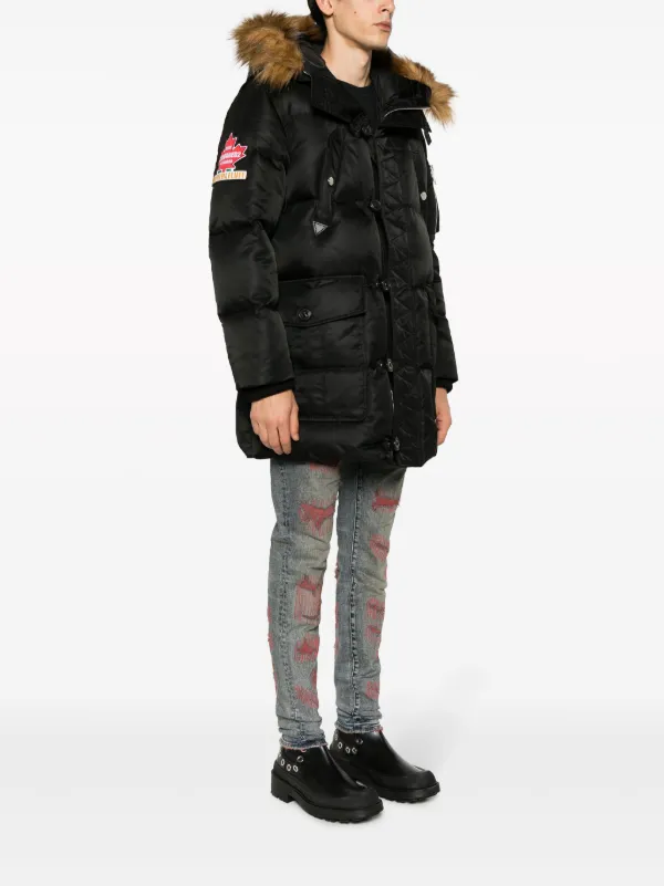 Dsquared2 logo-patch Padded Coat - Farfetch