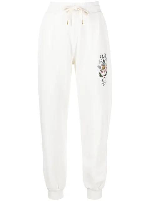Casablanca Casa Way embroidered organic-cotton track pants
