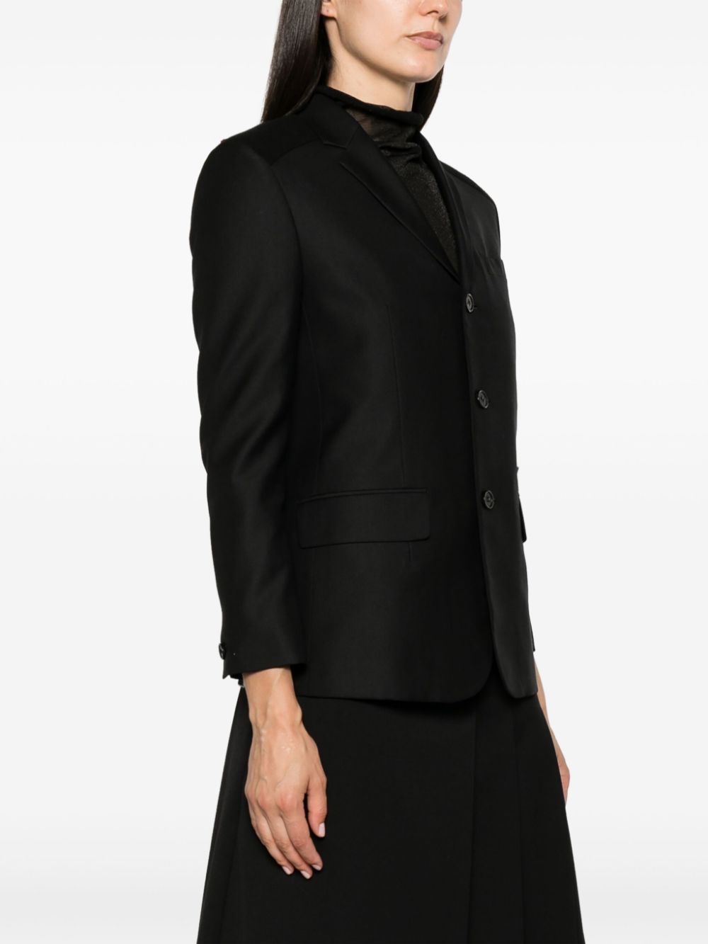 Shop Undercover Bead-appliqué Wool Blend Blazer In Black