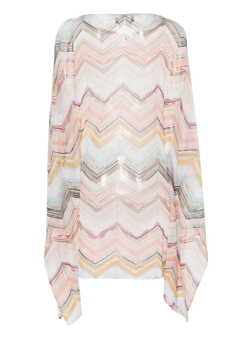 Shop Missoni Zigzag-woven Lurex-detailed Kaftan In Pink