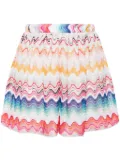Missoni zigzag-print lurex shorts - Multicolour
