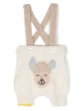 Gensami kids intarsia-knit wool blend overalls - Neutrals