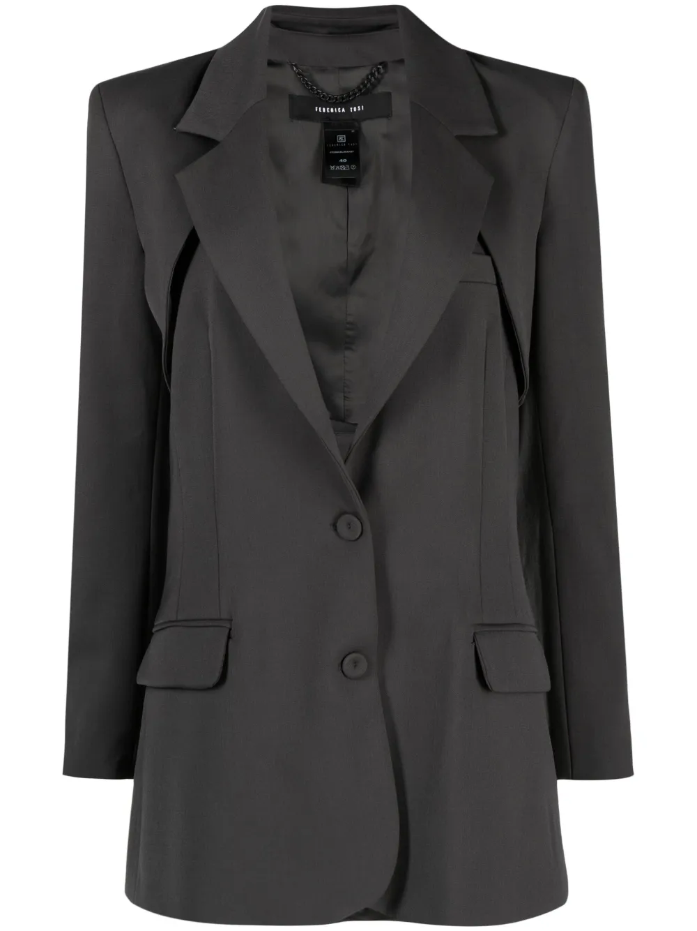 Federica Tosi layered single-breasted blazer
