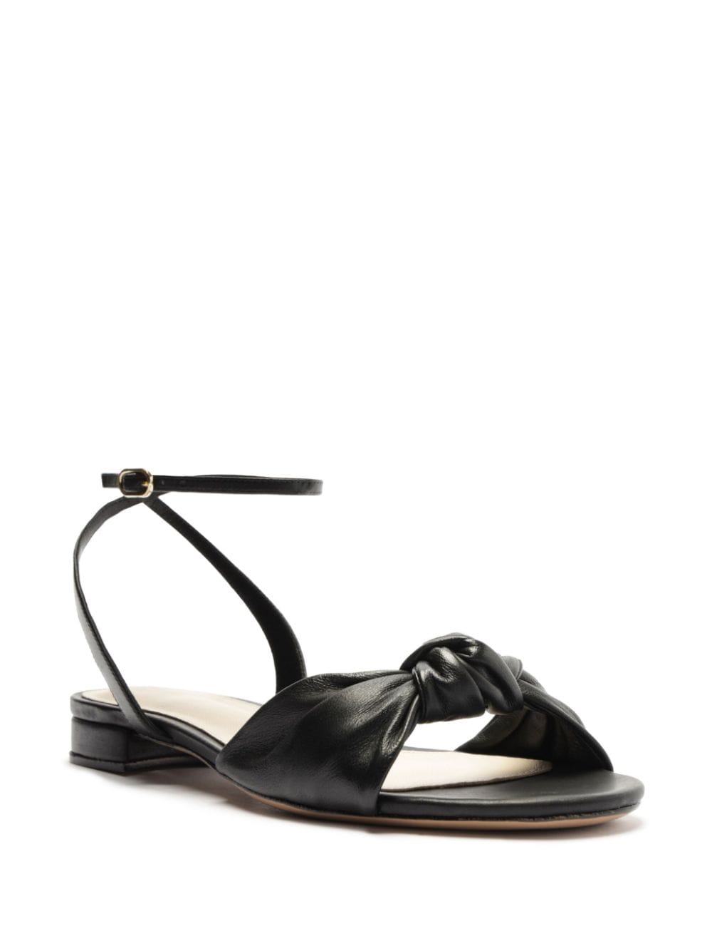 Shop Alexandre Birman Kace Knot-detail Sandals In Black