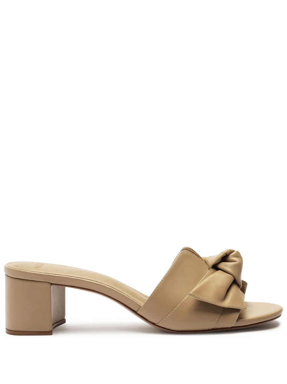 Shop Alexandre Birman Maxi Clarita 45mm Leather Mules In Neutrals