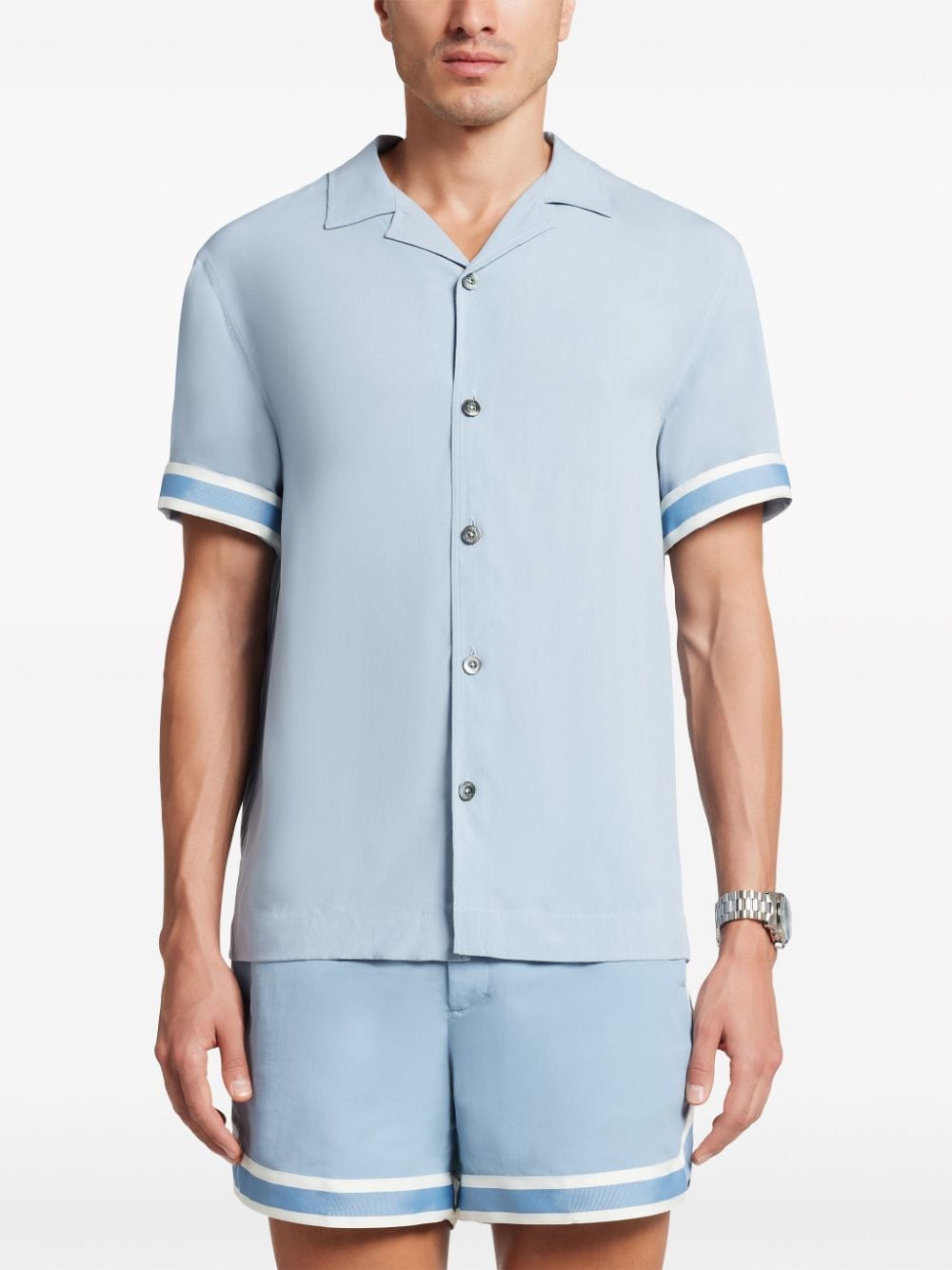 Shop Che Valbonne Striped Shirt In Blue