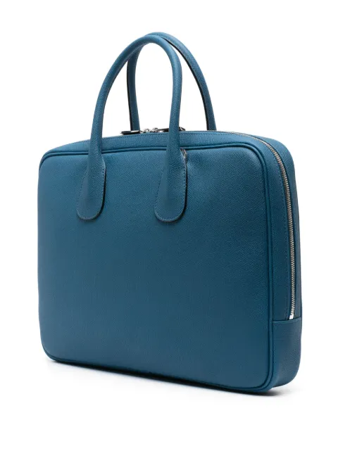 Valextra MyLogo leather laptop bag MBML0094028LRL99BD - 1