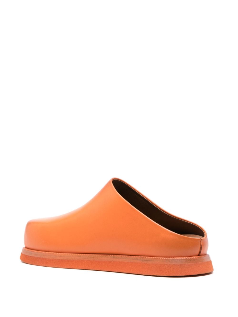 Shop Marsèll Accom Mw8080 Leather Slippers In Orange