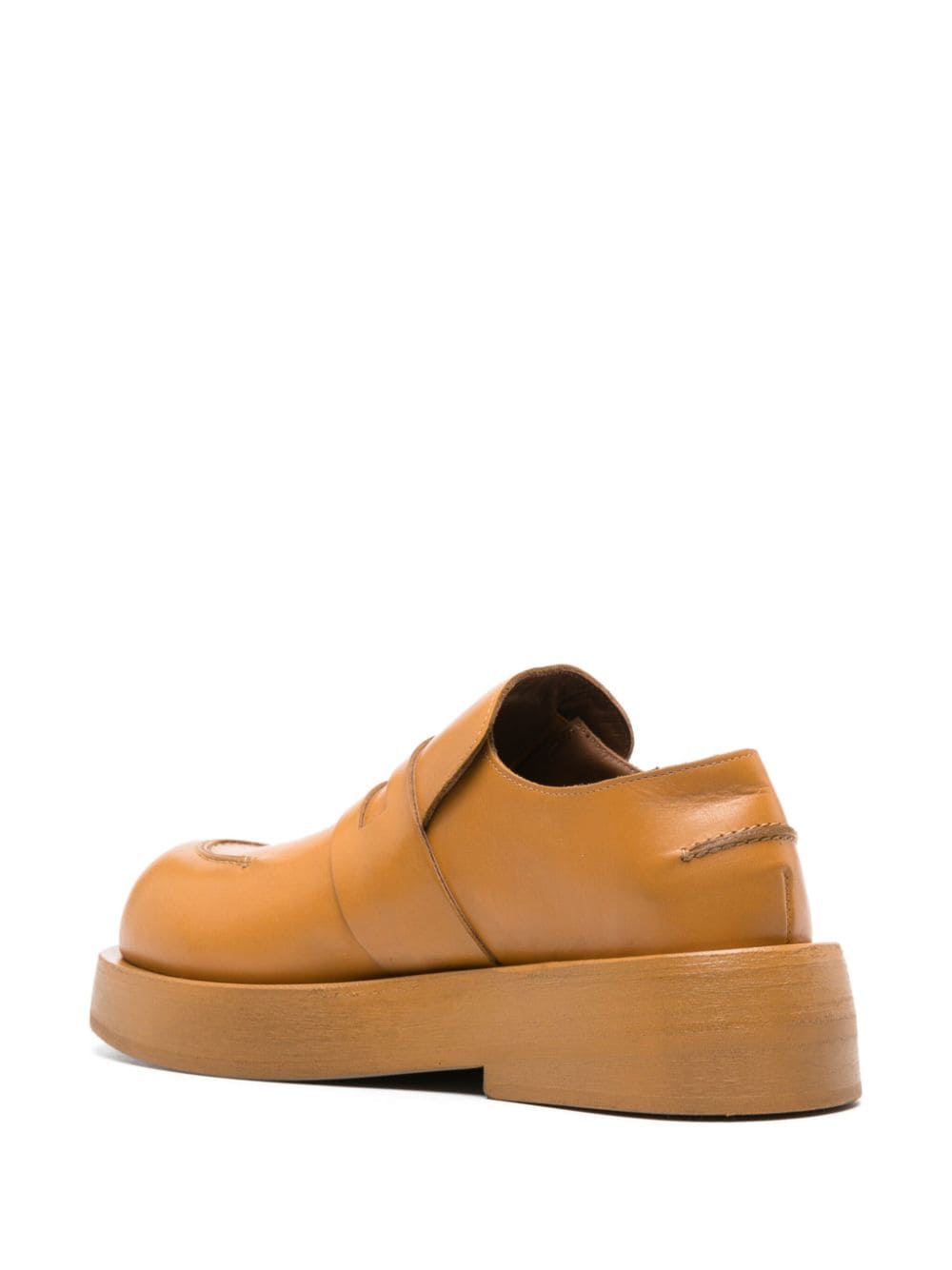 Shop Marsèll Smooth-grained Leather Loafers In Yellow