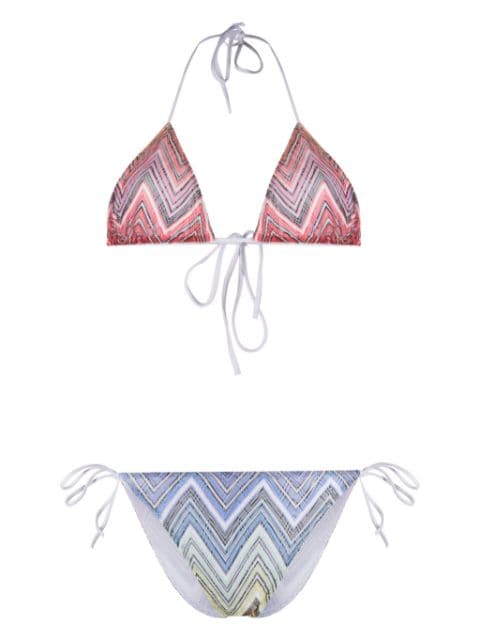Missoni Triangel bikini met chevron streep