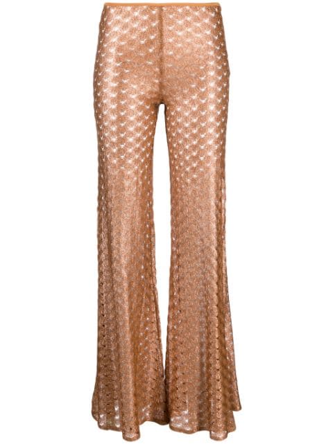 Missoni crochet-knit wide-leg trousers