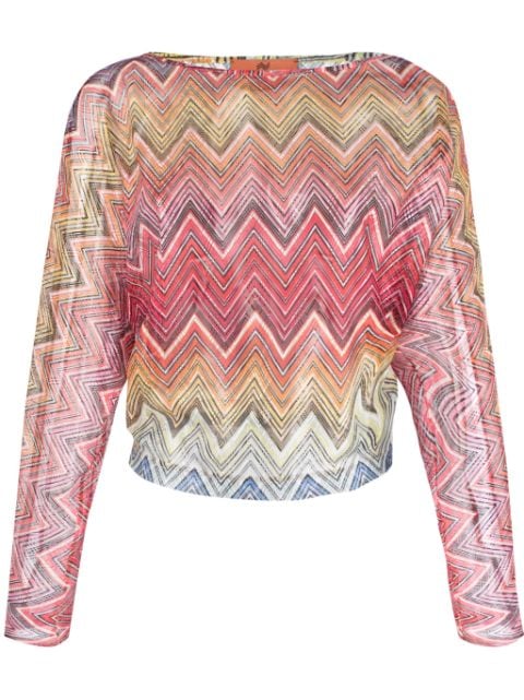 Missoni zigzag-pattern long-sleeved T-shirt