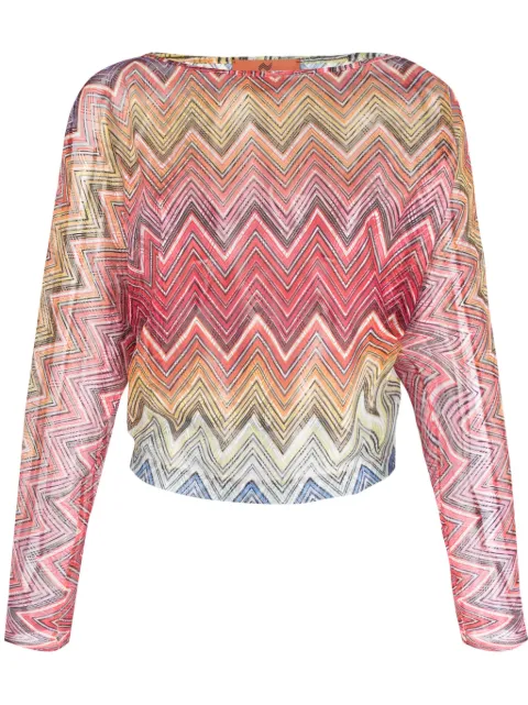 Missoni Langarmshirt mit Zickzackmuster