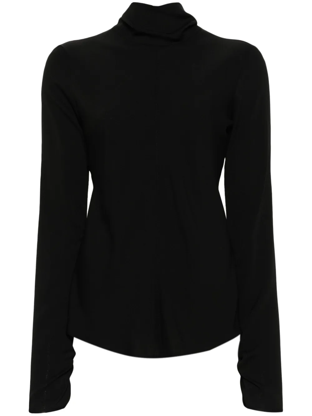Forte Blouse met hoge hals Zwart