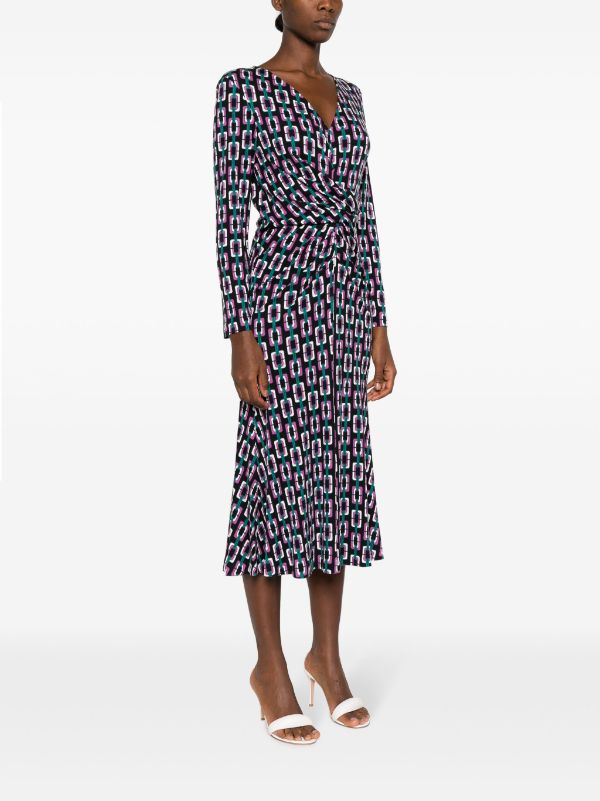 Womens DVF Diane von Furstenberg multi Timmy Midi Dress