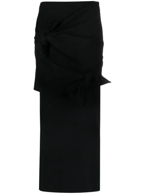 MSGM knot-detail A-line midi skirt