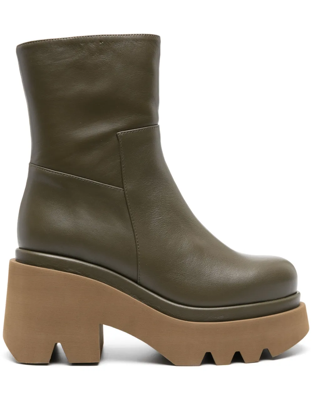 Paloma Barceló Leonor 80mm ankle leather boots Green