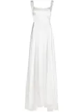 Atu Body Couture V-back satin gown - White