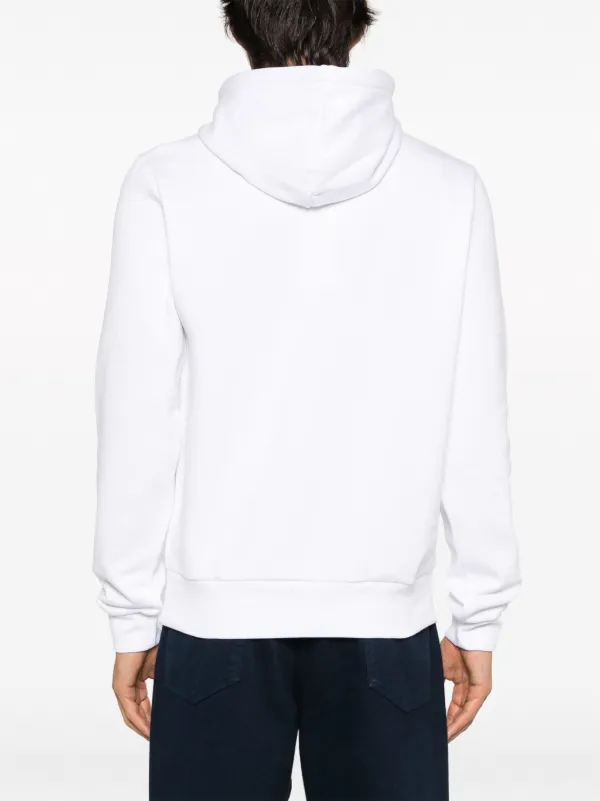 Lacoste logo-patch Drawstring Hoodie | White | FARFETCH