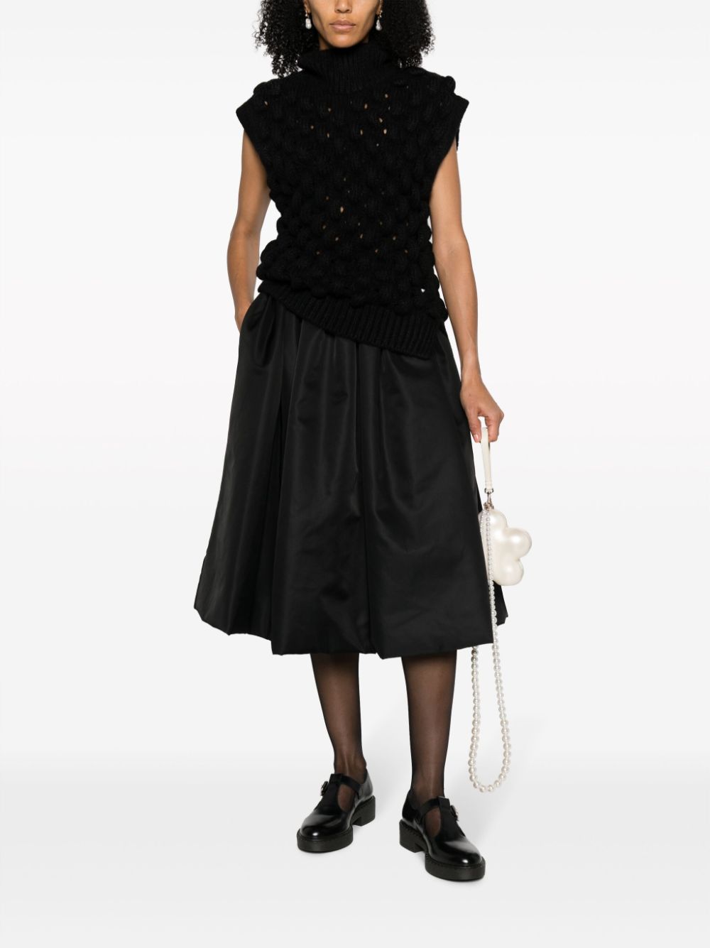 Shop Simone Rocha Sleeveless Turtleneck Jumper In Black