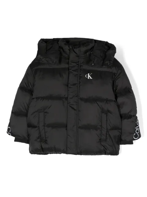 Calvin Klein Kids logo-print padded jacket 