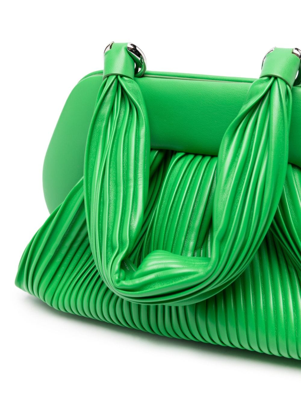 Shop Themoirè Tia Plissé Tote Bag In Green