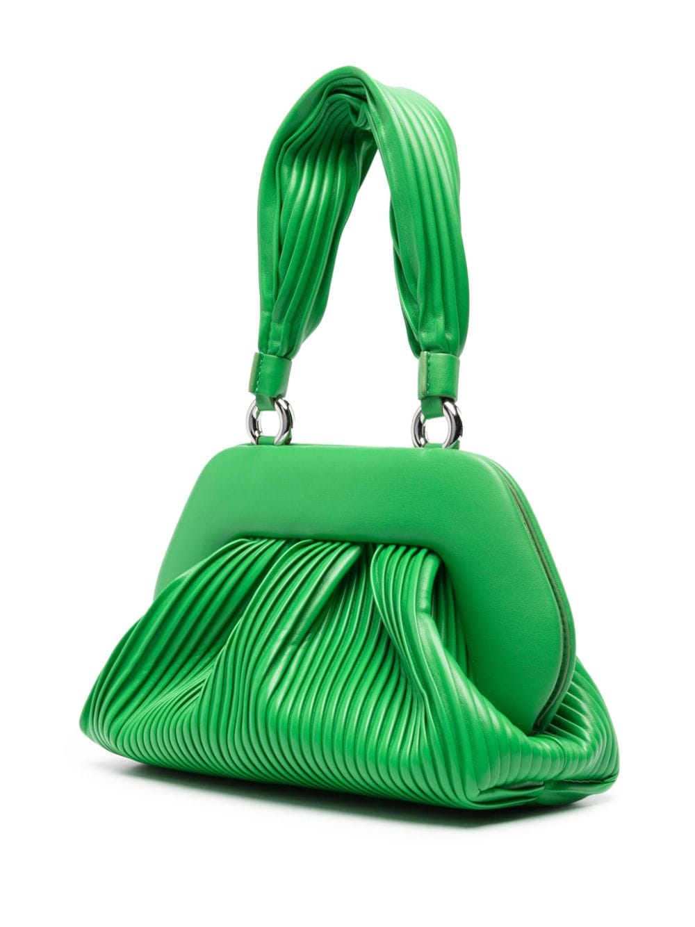 Shop Themoirè Tia Plissé Tote Bag In Green