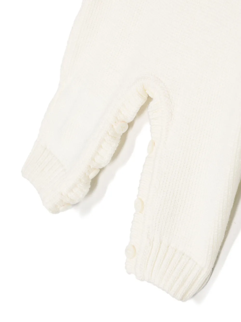 Gensami Merino Wool-silk Knitted Romper In White