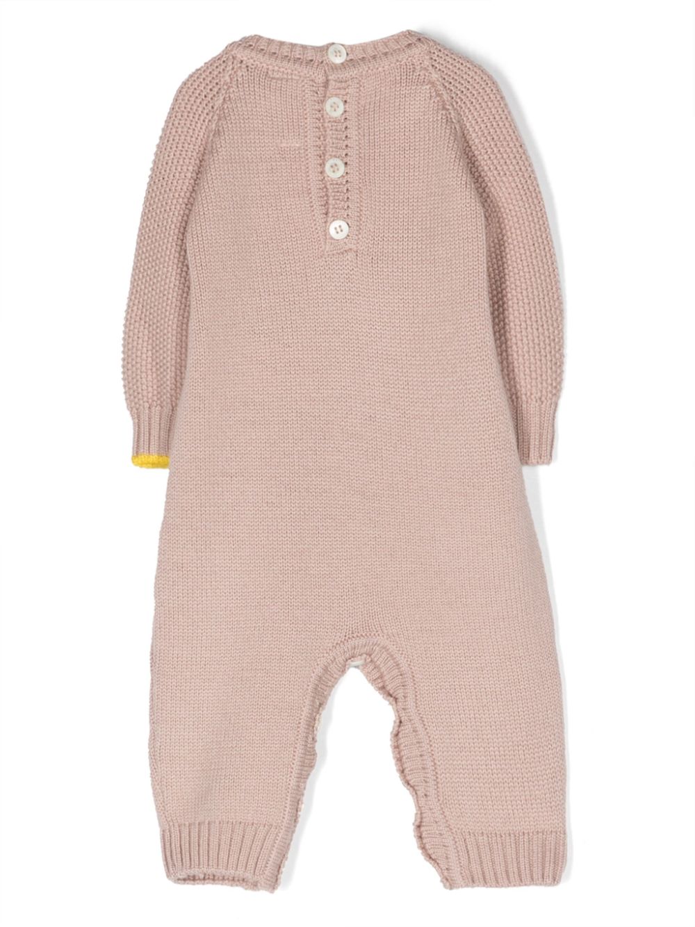 Gensami kids merino wool-silk knitted romper - Roze