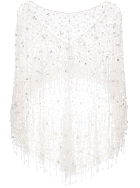 Jenny Packham Tuva sequin-embellished cape Women