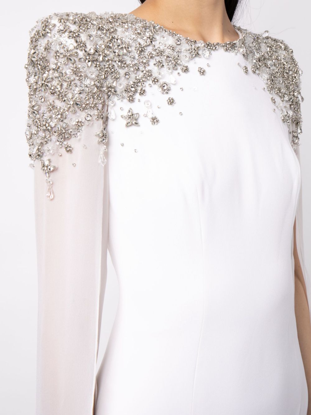 Jenny Packham Frida crystal-embellished cape gown Women