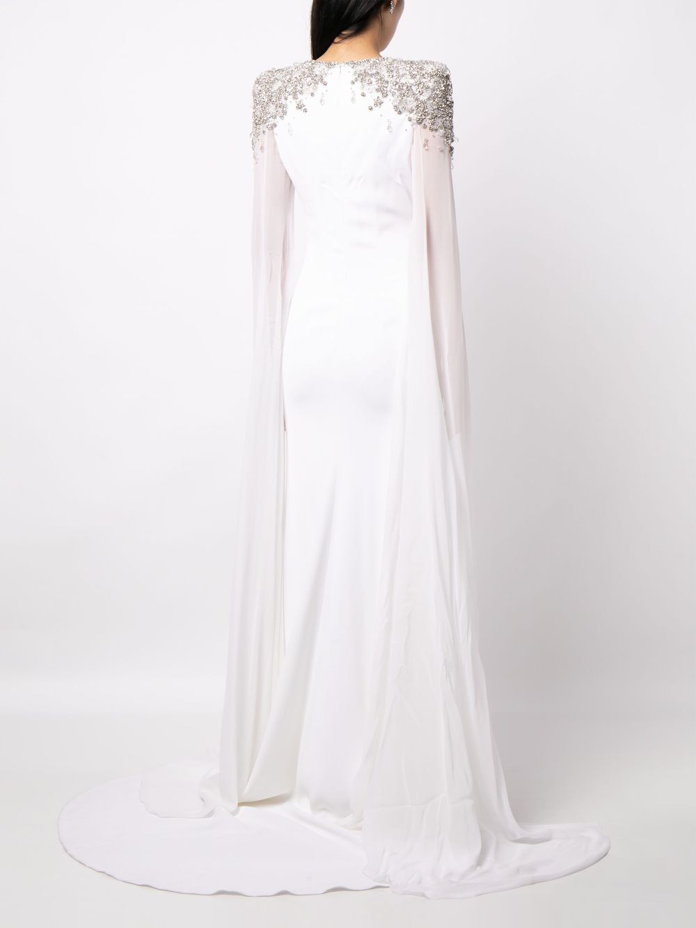 Affordable Jenny Packham Frida crystal-embellished cape gown Women