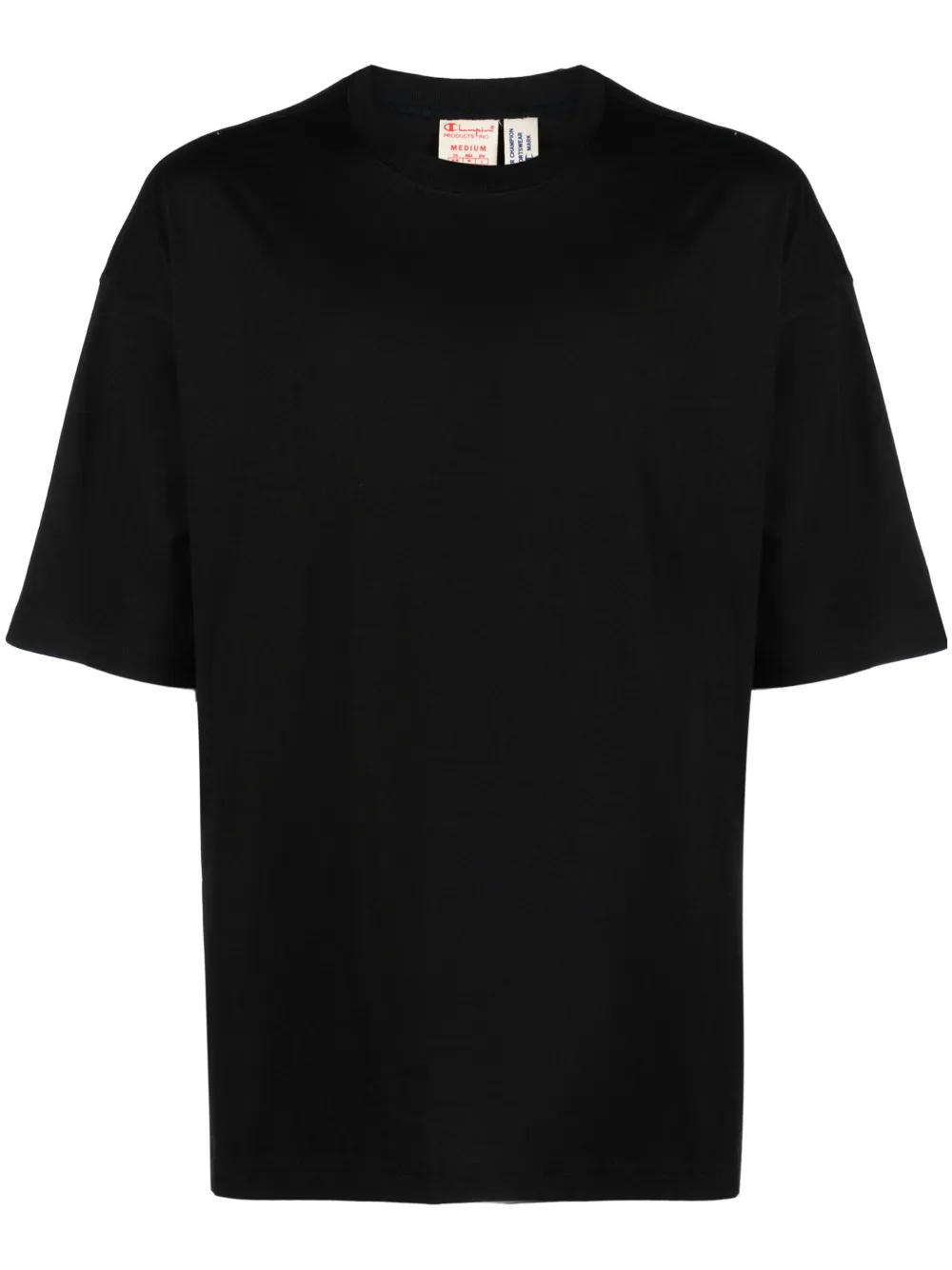 Champion Navy Blue Cotton Crew-neck T-shirt In Black