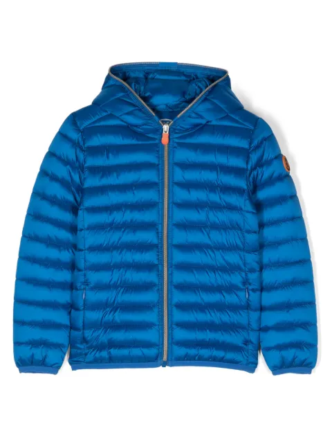 Save The Duck Kids hooded zip-up padded jacket