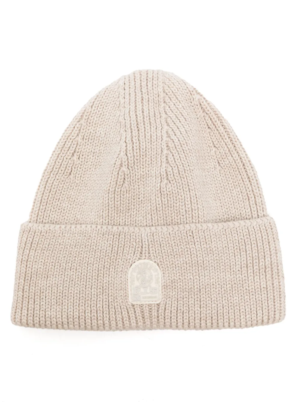 Parajumpers Geribbelde muts met logopatch Beige