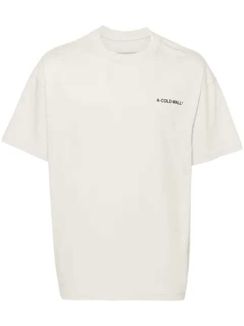 A-COLD-WALL* logo-flocked cotton T-shirt