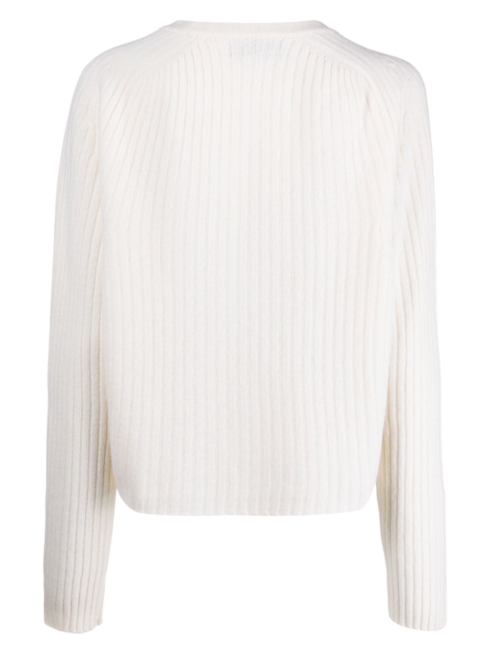 Laneus ribbed-knit wool jumper - Wit