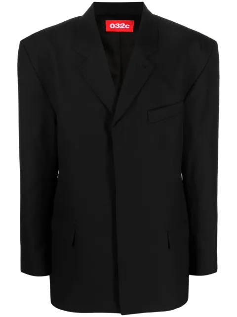 032c shoulder-pads single-breasted blazer 