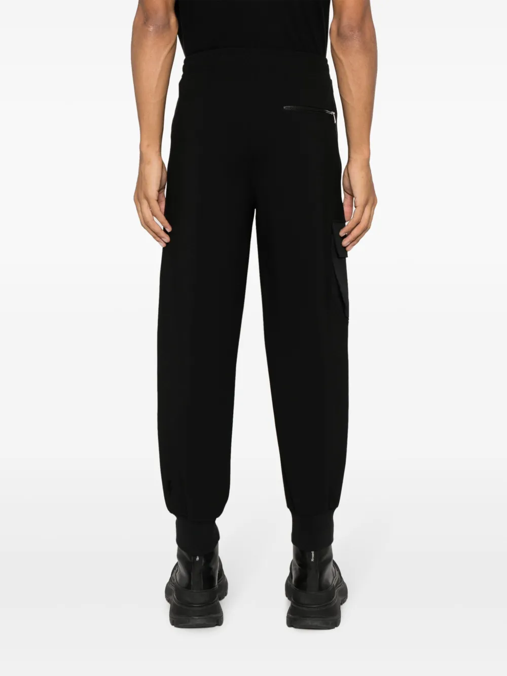 Neil Barrett Cargo-pocket Tapered Trousers In Schwarz