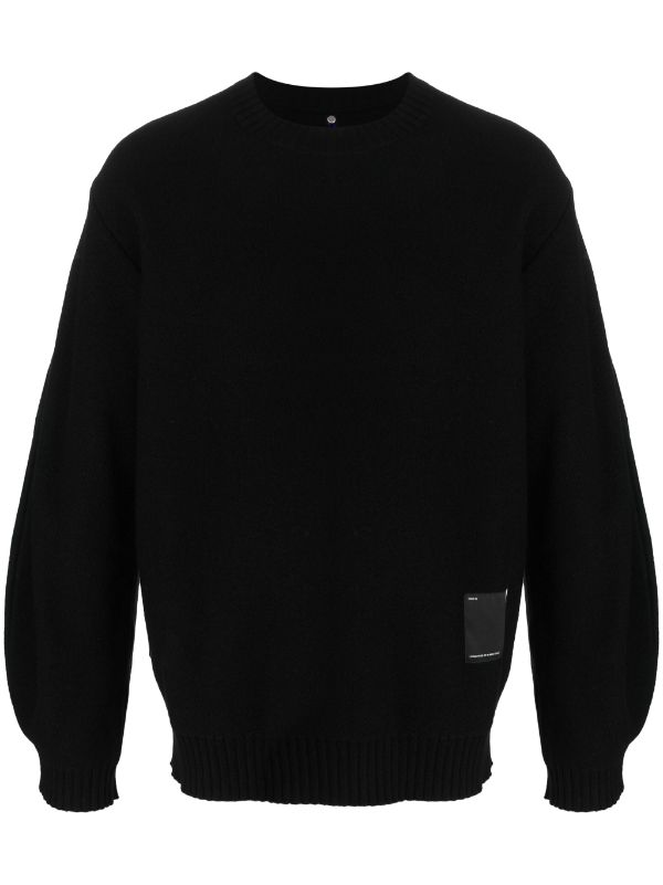 OAMC logo-patch ribbed-knit Sweatshirt | Black | FARFETCH AO