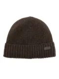 Barbour Carlton logo-patch beanie - Brown