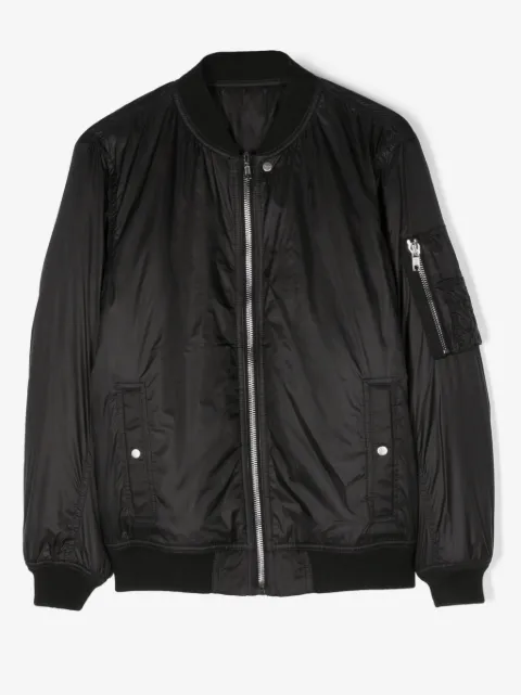 Rick Owens Kids baseball-collar cotton bomber jacket