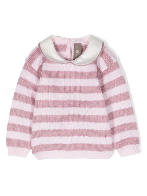 Little Bear striped virgin wool cardigan