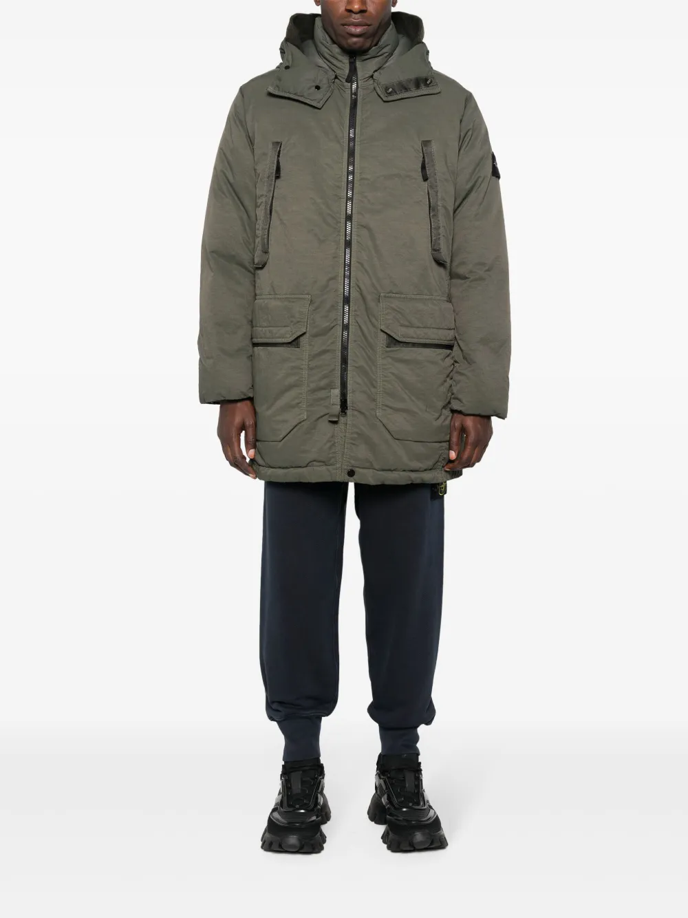 Stone Island Jas met Compass-logopatch - Groen