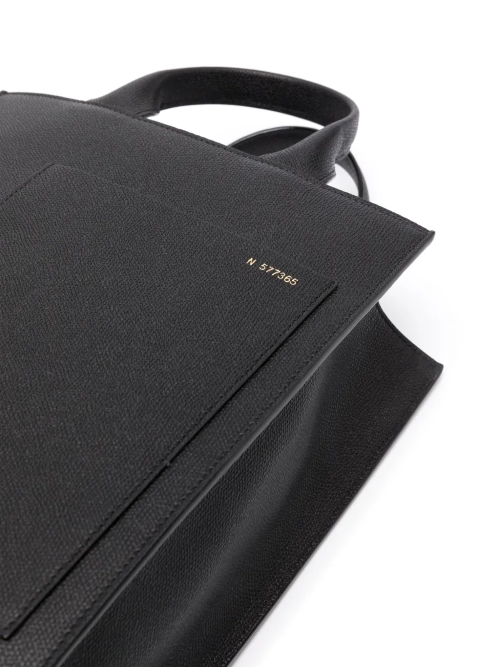 Valextra Boxy leren shopper Zwart