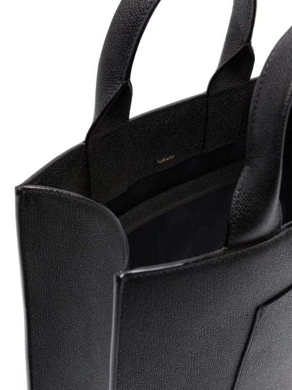 Valextra Mini Boxy Leather Tote Bag Black FARFETCH IN